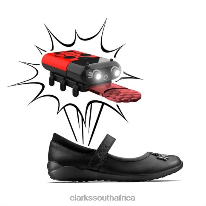 Clarks Black Leather Vibrant Trail Kid Black Leather 840405857 Kids Clarks Black Leather