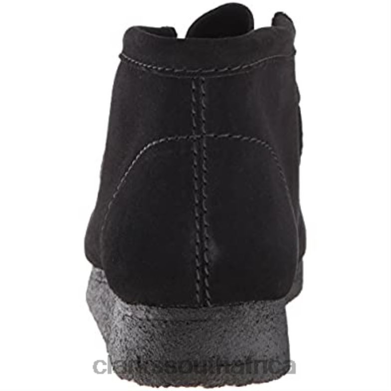 Black Suede Clarks Men's Wallabee Boot Chukka 840402520 Men Clarks Black Suede