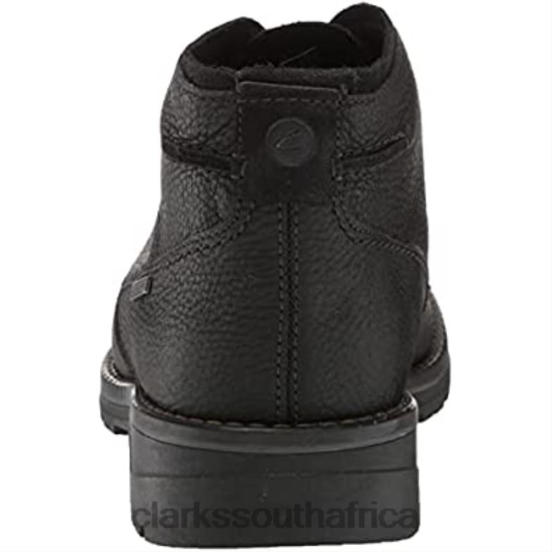 Black Tumbled Leather Clarks Men's Morris Lace Waterproof Chukka Boot 84040816 Men Clarks