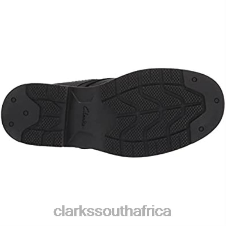 Black Tumbled Leather Clarks Men's Morris Lace Waterproof Chukka Boot 84040816 Men Clarks