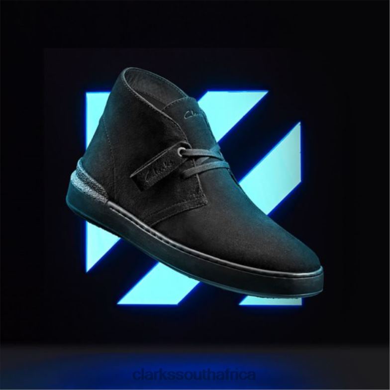 Black/Black Court Lite Desert Boot Black/Black Clarks 840405676 Men Clarks Black