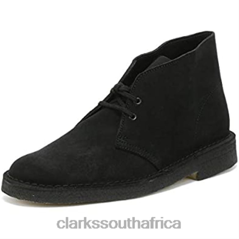 Clarks Desert Mens Black Suede Boots 84040250 Men Clarks