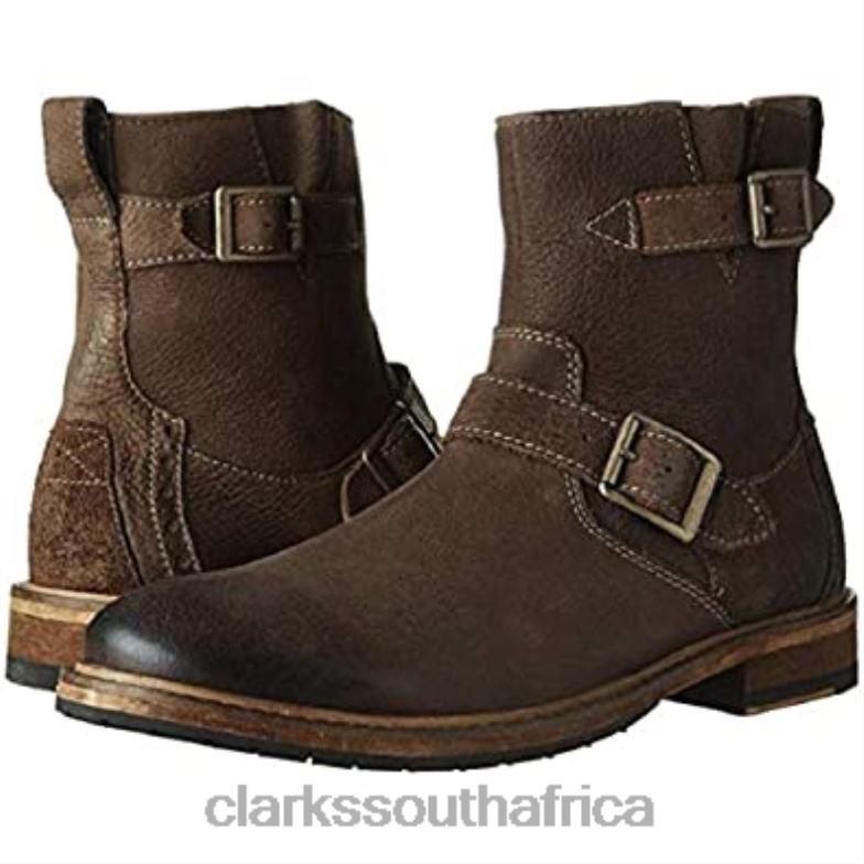 Brown Clarks Mens Clarkdale Cash High Boot 84040296 Men Clarks Brown
