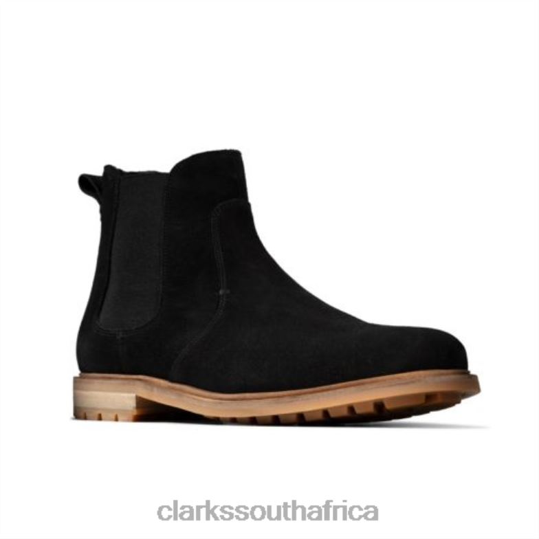 Clarks Foxwell Top Black Suede 840404378 Men Clarks Black Suede