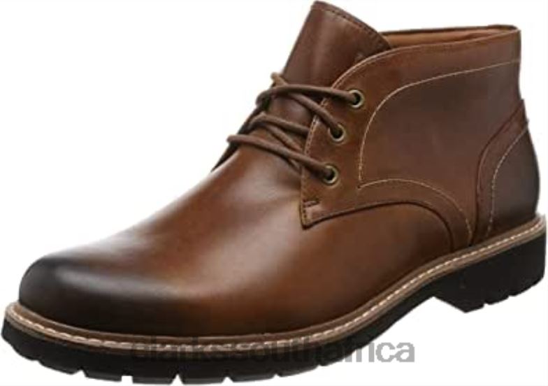 Dark Tan Leather Clarks Mens Batcombe Lo Boot 840401360 Men Clarks Dark Tan Leather