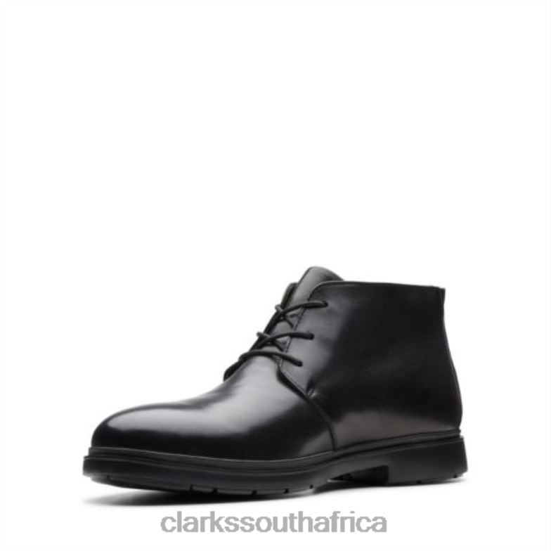 Un Tailor Mid Black Leather Clarks 840404374 Men Clarks Black Leather