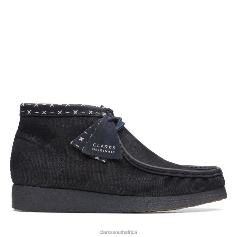Clarks Wallabee Boot Denim Blue Synthetic Denim Blue Synthetic 840406618 Men Clarks Denim Blue Synthetic