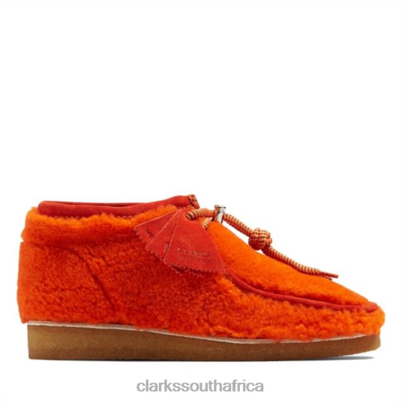 Orange Wool Wallabee Boot Orange Wool Clarks 840406644 Men Clarks Orange Wool