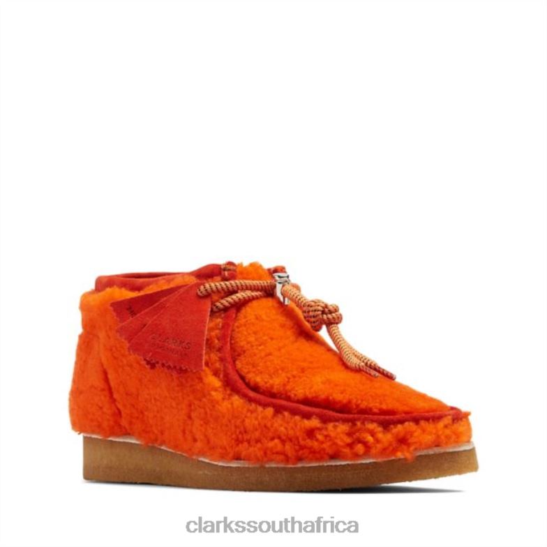 Orange Wool Wallabee Boot Orange Wool Clarks 840406644 Men Clarks Orange Wool