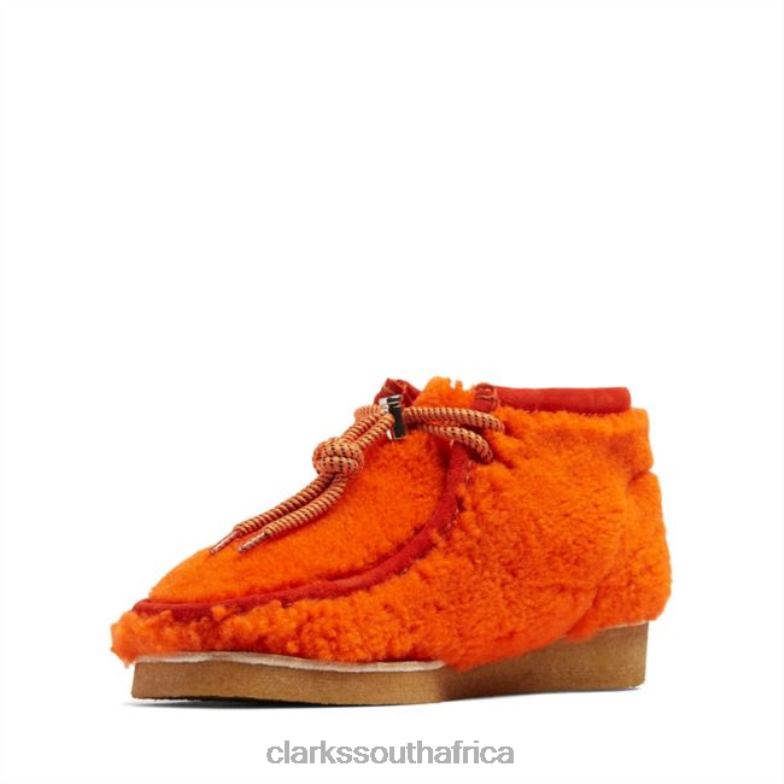 Orange Wool Wallabee Boot Orange Wool Clarks 840406644 Men Clarks Orange Wool