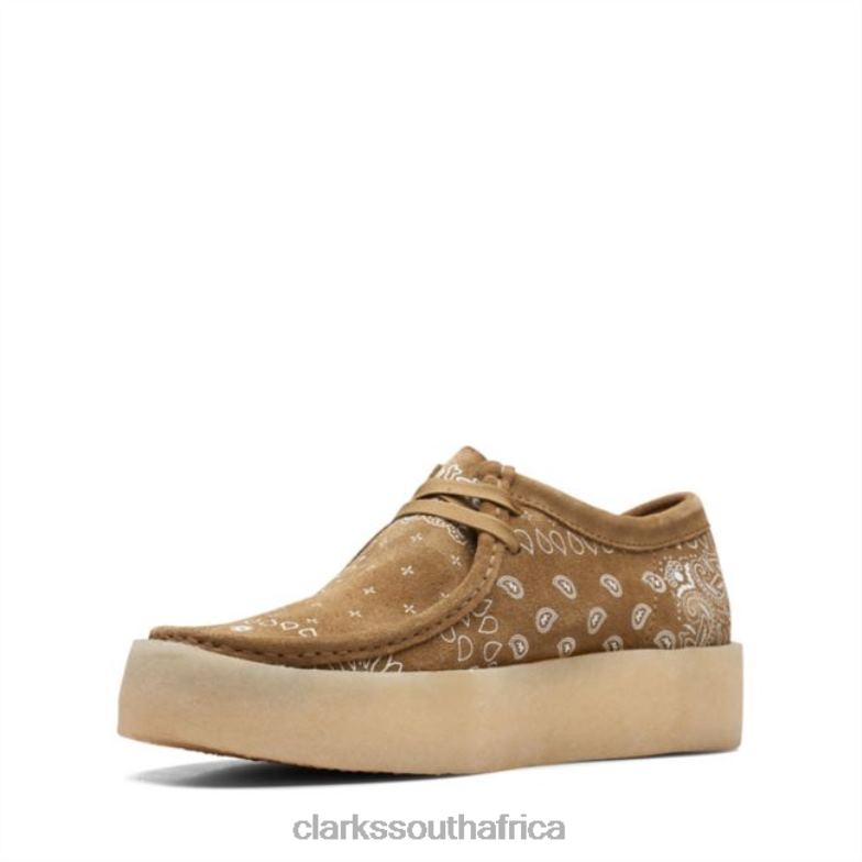 Dark Olive Print Clarks Wallabee Cup Dark Olive Print 840406635 Men Clarks Dark Olive Print