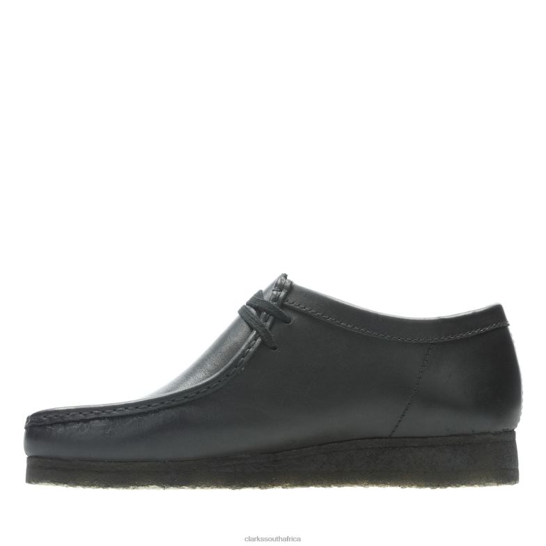 Clarks Black Leather Wallabee 840403513 Men Clarks Black Leather