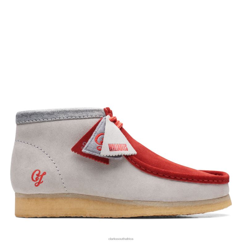 Clarks Wallabee Bt Ny Red/Grey 840403594 Men Clarks Red/Grey