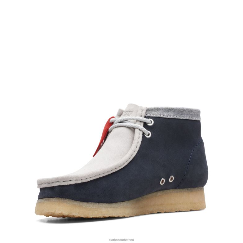 Wallabee Bt Ny Clarks Navy/Grey 840403631 Men Clarks Navy/Grey
