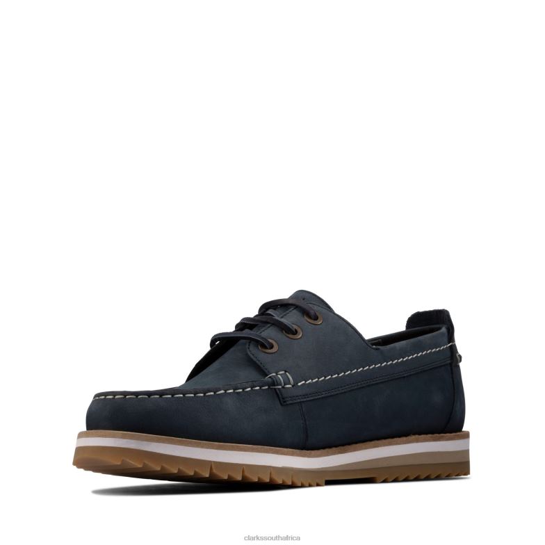 Clarks Navy Nubuck Durston Lace 840403753 Men Clarks Navy Nubuck