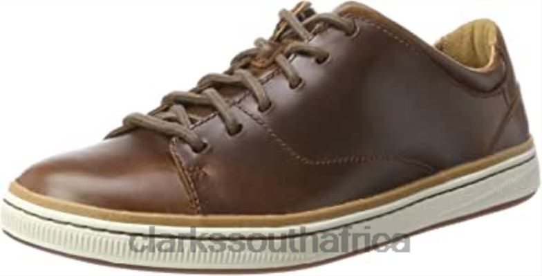Dark Tan Lea Men's Norsen Lace Brogues Clarks 840401956 Men Clarks Dark Tan Lea