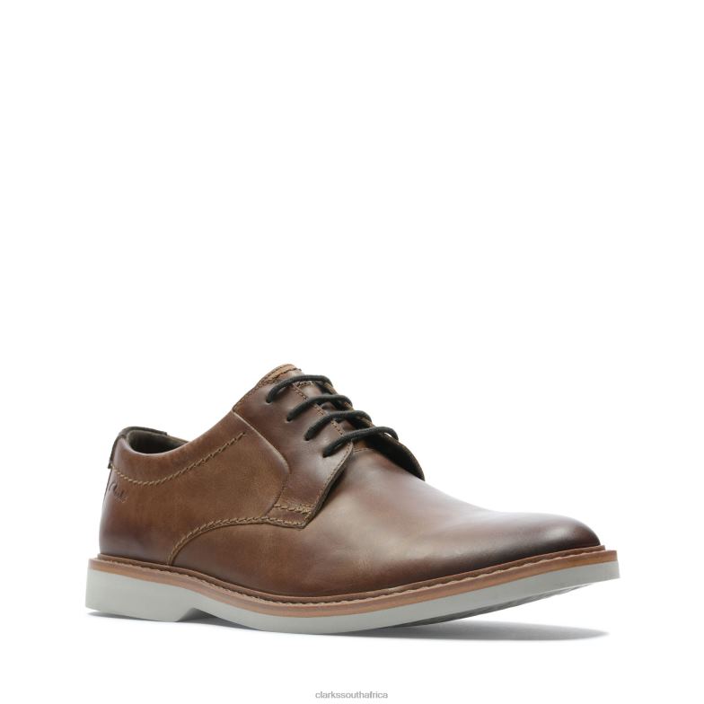 Dark Tan Leather Clarks Atticus Lt Lace 840403544 Men Clarks Dark Tan Leather