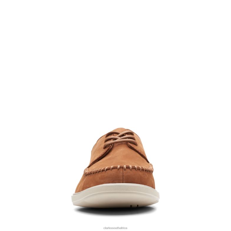 Dark Tan Nubuck Clarks Bratton Tie 840403736 Men Clarks Dark Tan Nubuck