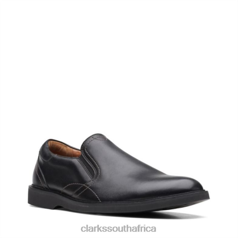 Black Leather Clarks Malwood Easy Black Leather 840406843 Men Clarks Black Leather