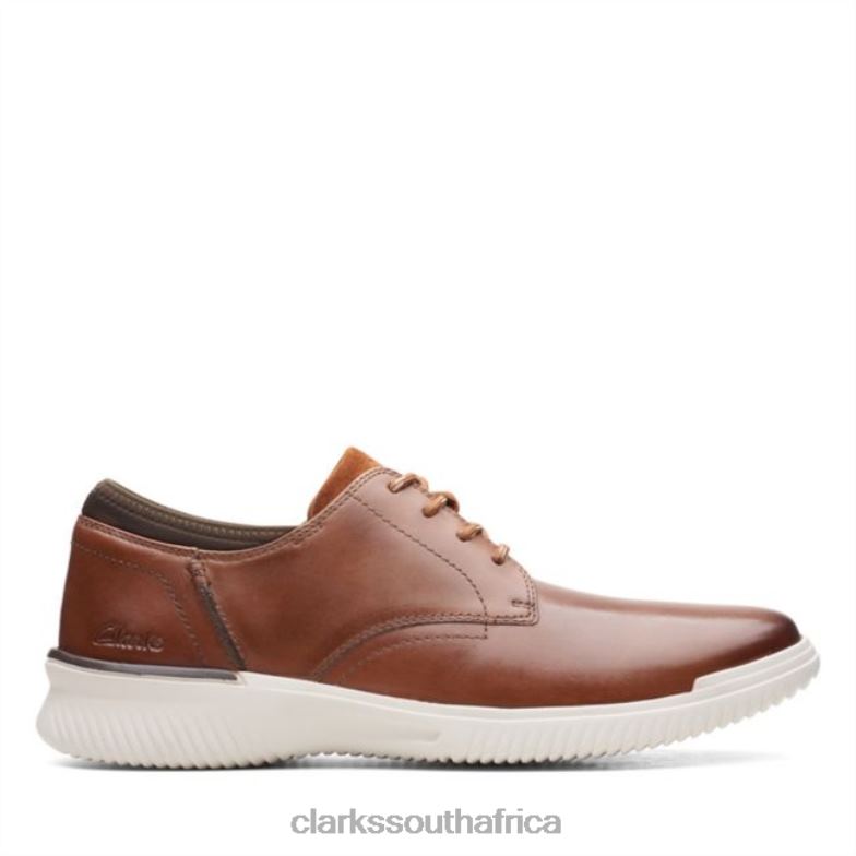 Dark Tan Leather Donaway Plain Dark Tan Leather Clarks 840405572 Men Clarks Dark Tan Leather