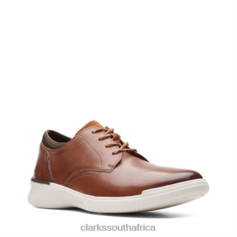 Dark Tan Leather Donaway Plain Dark Tan Leather Clarks 840405572 Men Clarks Dark Tan Leather
