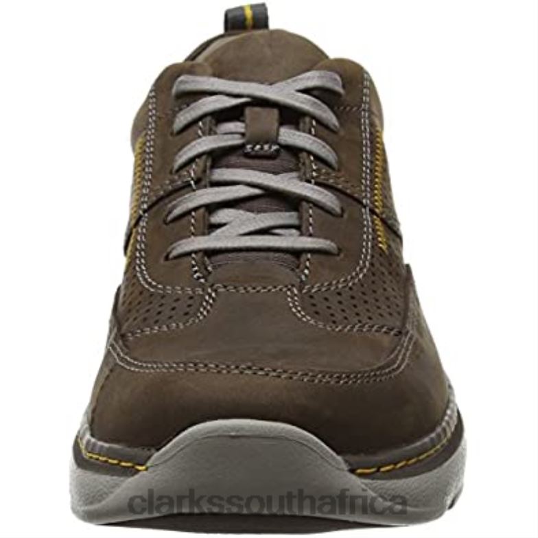 Clarks Brown Dark Brown Lea Men's Charton Mix Derbys 840402457 Men Clarks Brown Dark Brown Lea