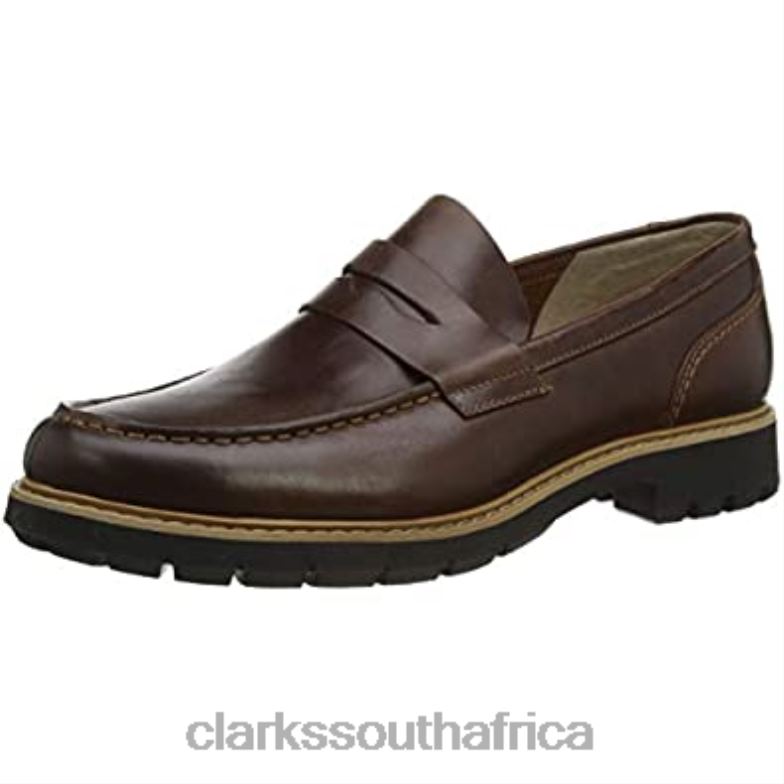 Clarks Brown Dark Tan Lea Dark Tan Lea Men's Batcombe Edge Derbys 840401537 Men Clarks Brown Dark Tan Lea Dark Tan Lea