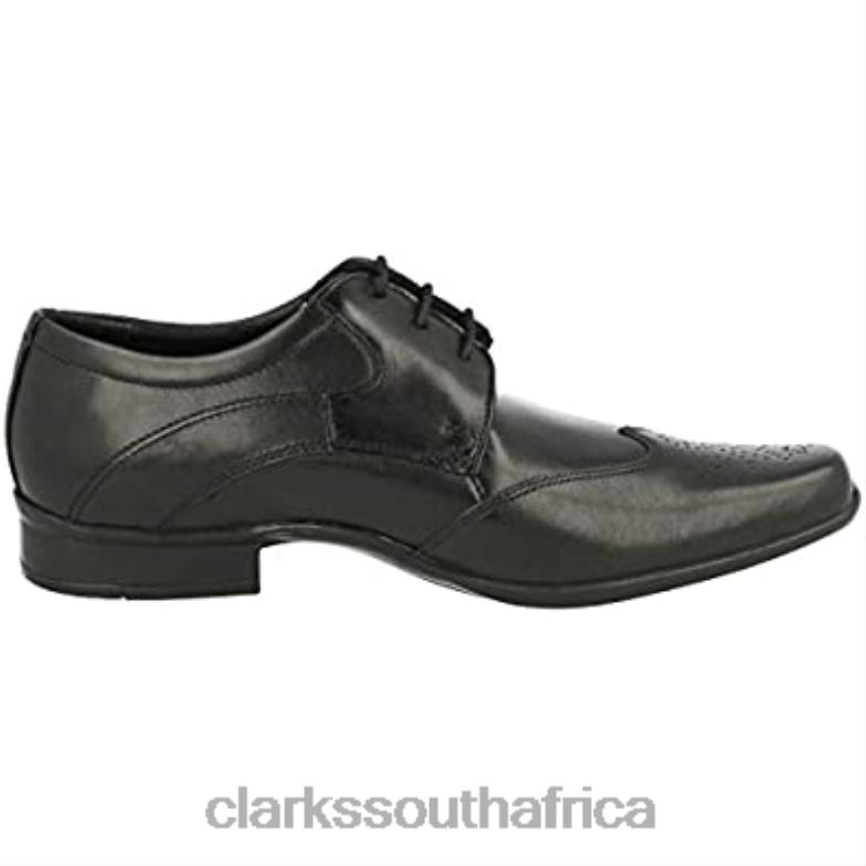 Clarks Men's Lace-Up Derby Shoes Affix Moscow Black Leather Black 840402890 Men Clarks Black