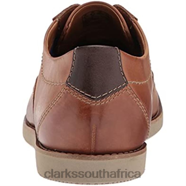 Men's Raharto Pla Derbys Clarks Dark Tan Leather 84040357 Men Clarks Dark Tan Leather
