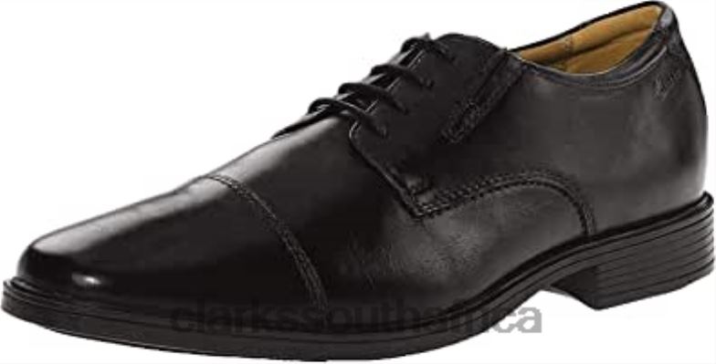 Men's Tilden Cap Derbys Black Clarks 840401030 Men Clarks Black Leather