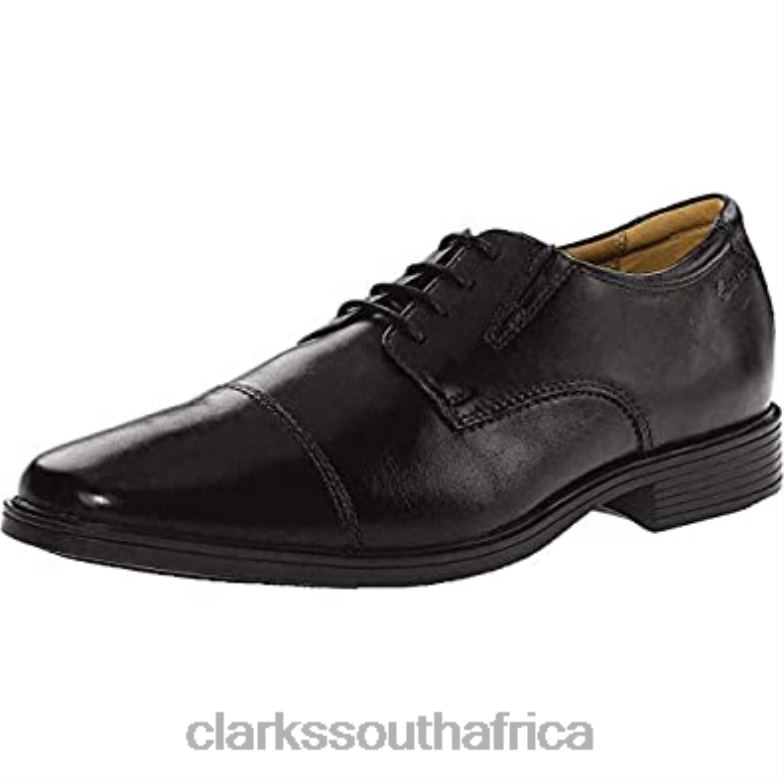 Men's Tilden Cap Derbys Black Clarks 840401030 Men Clarks Black Leather