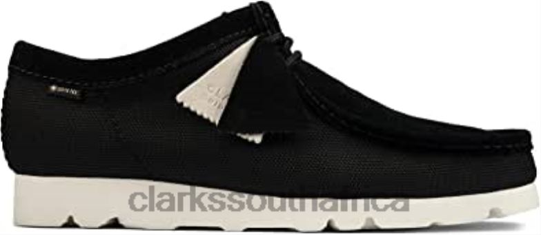 Originals Wallabee Gtx Mens Dress Shoes Clarks Black Canvas 84040631 Men Clarks Black Canvas