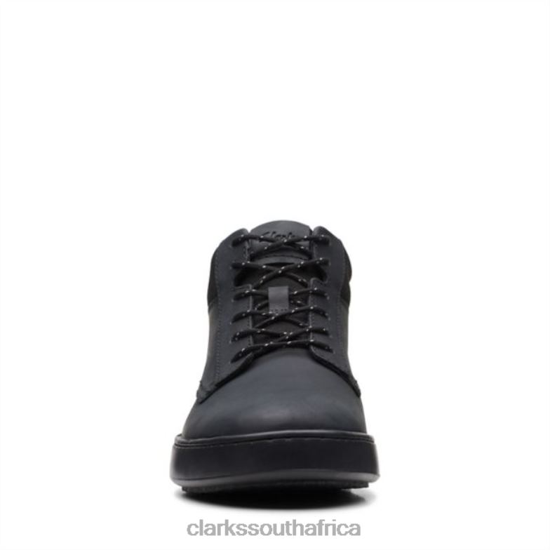Court Lite Mid Black Leather Black Leather Clarks 840405654 Men Clarks Black Leather