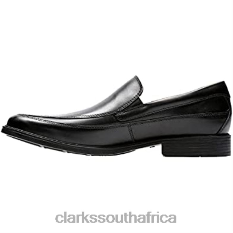 Black Leather Clarks Men's Tilden Free Loafers 840401795 Men Clarks Black Leather