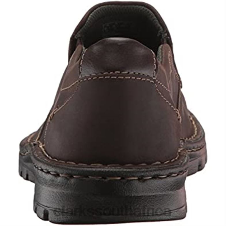 Dark Brown Leather Clarks Men's Vanek Step Loafer 840402587 Men Clarks Dark Brown Leather