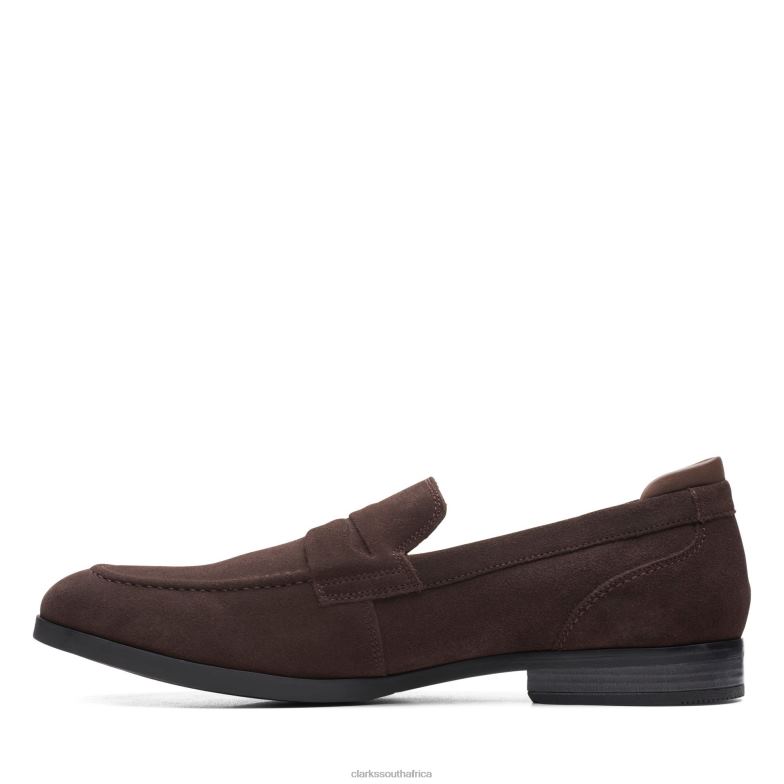 Dark Brown Suede Bradish Ease Clarks 840403516 Men Clarks Dark Brown Suede