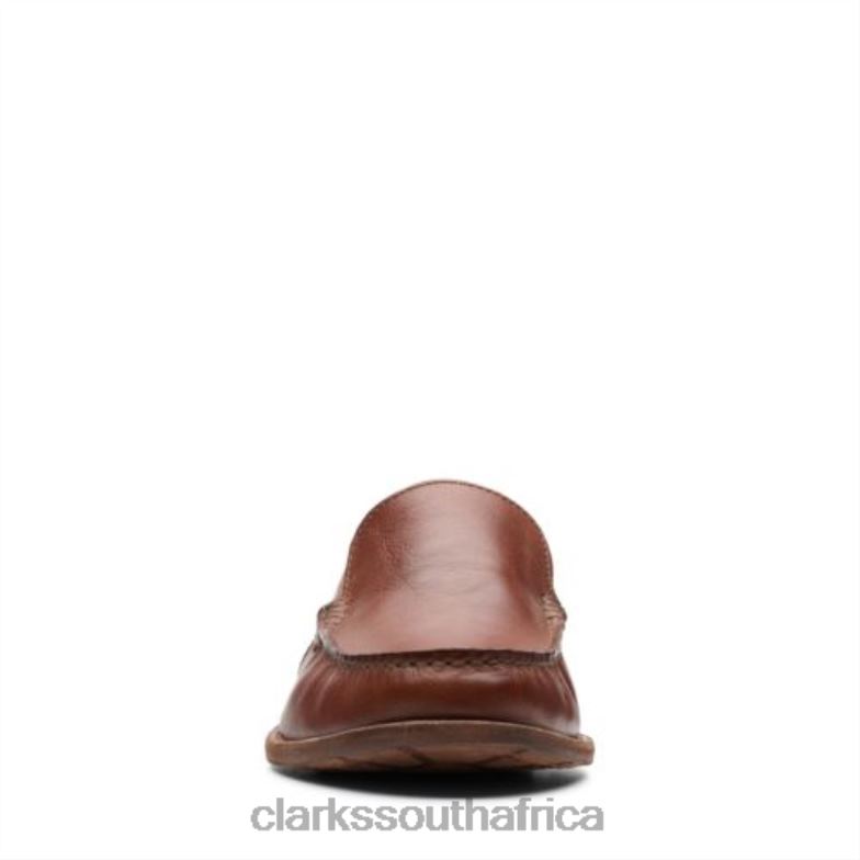 Dark Tan Leather Clarks Pace Barnes 840404395 Men Clarks Dark Tan Leather