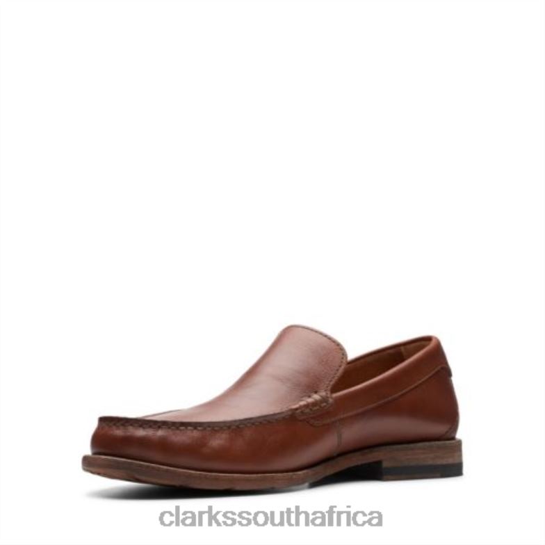 Dark Tan Leather Clarks Pace Barnes 840404395 Men Clarks Dark Tan Leather