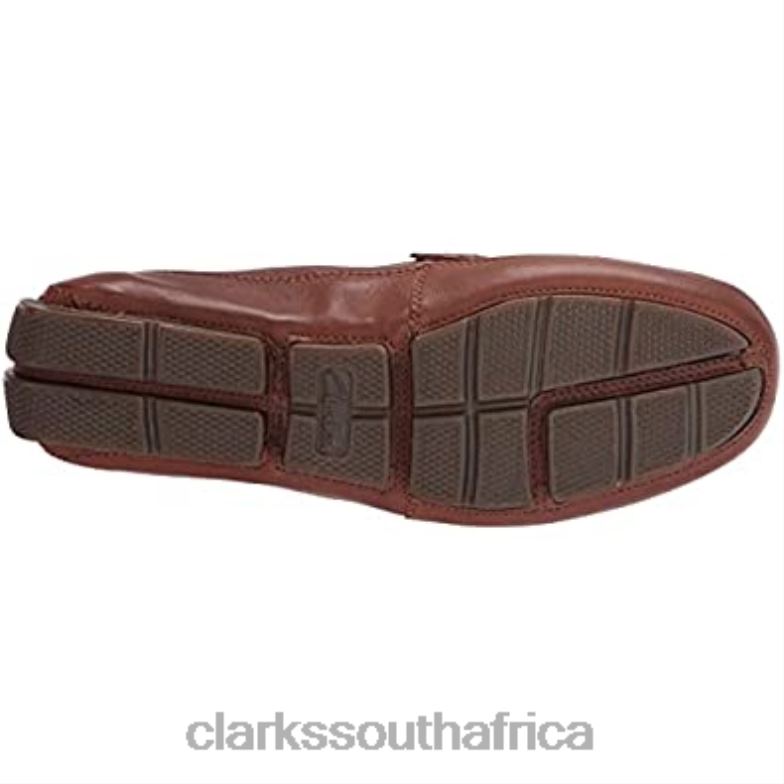 Dark Tan Leather Men's Markman Brace Driving Style Loafer Clarks 840401852 Men Clarks Dark Tan Leather