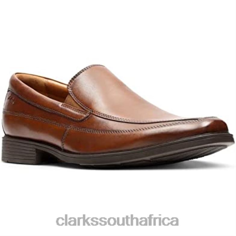 Men's Tilden Free Loafer Clarks Brown Dark Tan Leather 840401445 Men Clarks Brown Dark Tan Leather