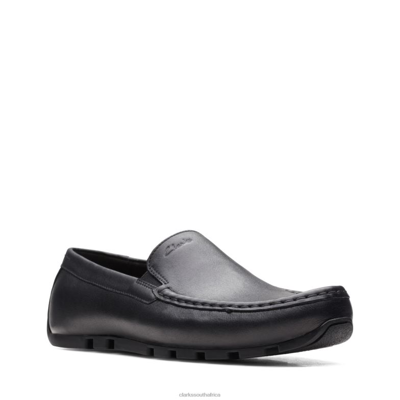 Oswick Plain Clarks Black Leather 840403613 Men Clarks Black Leather