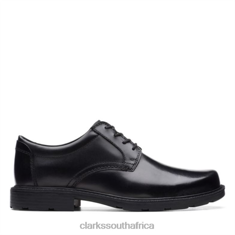 Black Leather Clarks Kerton Lace Black Leather 840405472 Men Clarks Black Leather