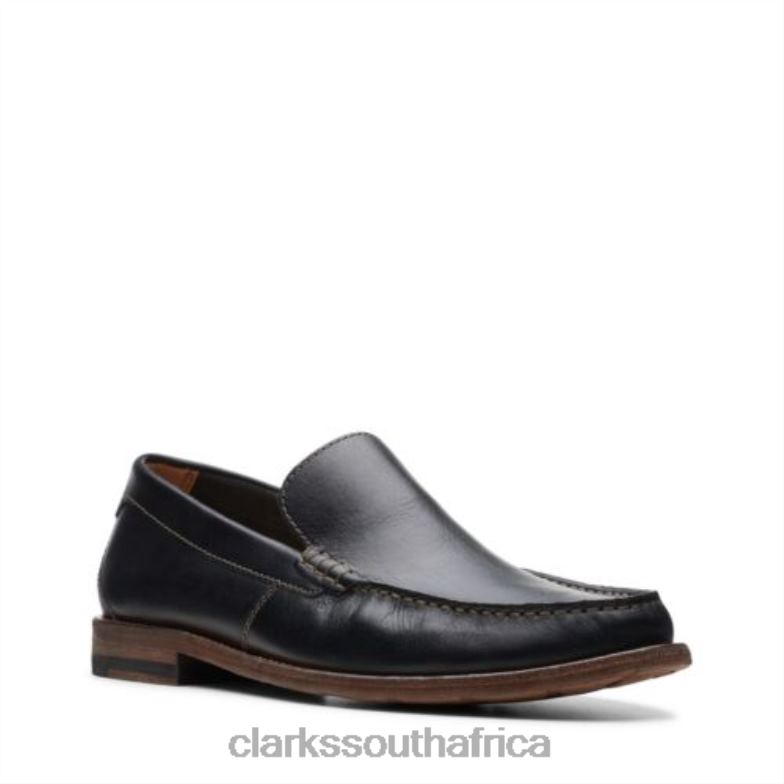 Black Leather Clarks Pace Barnes 840404507 Men Clarks Black Leather