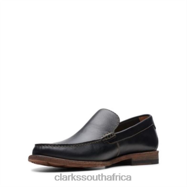 Black Leather Clarks Pace Barnes 840404507 Men Clarks Black Leather
