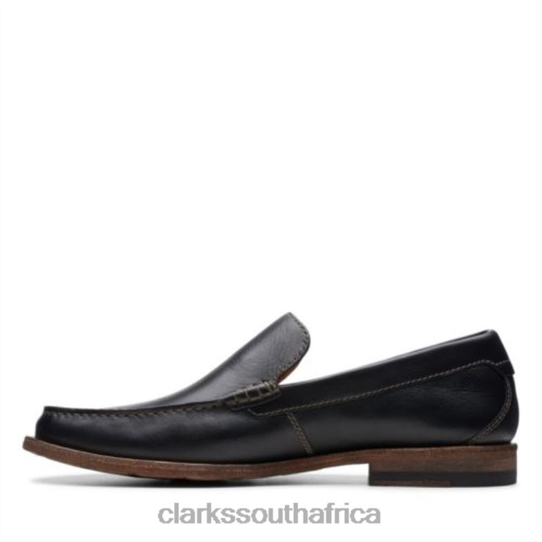Black Leather Clarks Pace Barnes 840404507 Men Clarks Black Leather