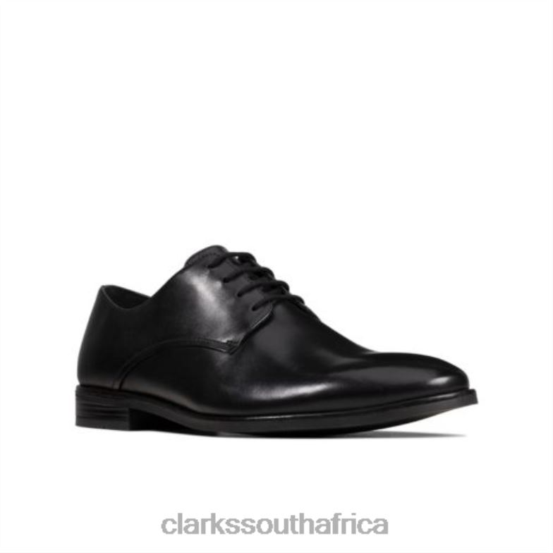 Black Leather Clarks Stanford Walk 840404480 Men Clarks Black Leather