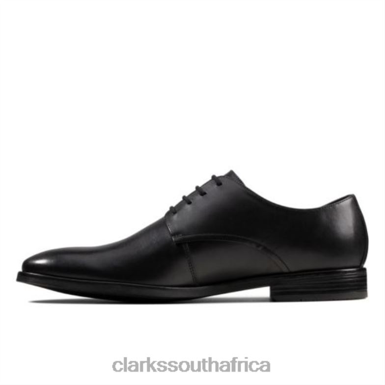 Black Leather Clarks Stanford Walk 840404480 Men Clarks Black Leather