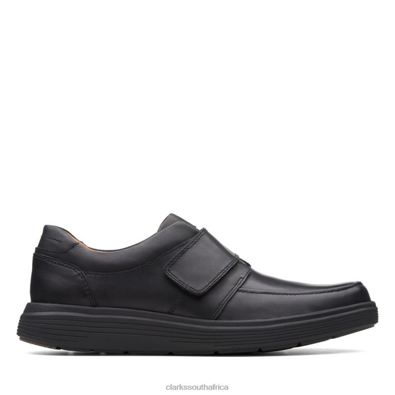 Black Leather Clarks Un Abode Strap Black Leather 840405475 Men Clarks Black Leather
