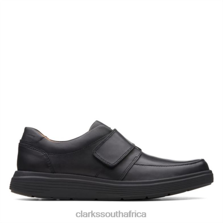 Black Leather Clarks Un Abode Strap Black Leather 840405475 Men Clarks Black Leather