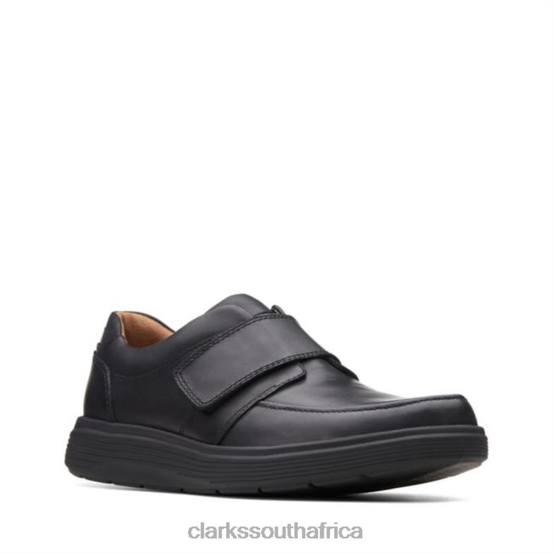 Black Leather Clarks Un Abode Strap Black Leather 840405475 Men Clarks Black Leather